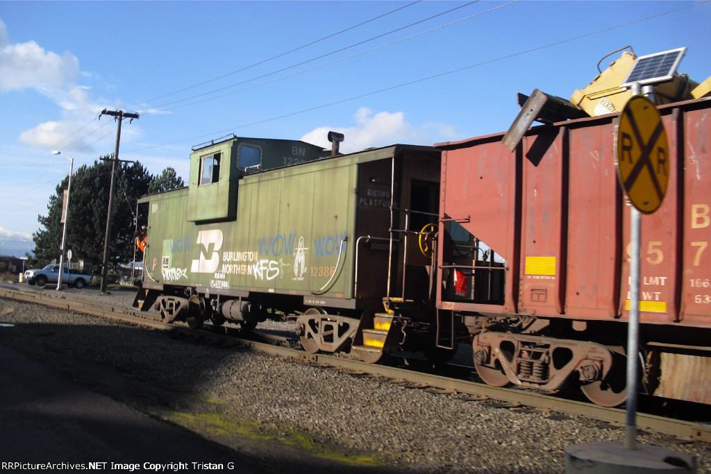 Burlington Northern Caboose in Use